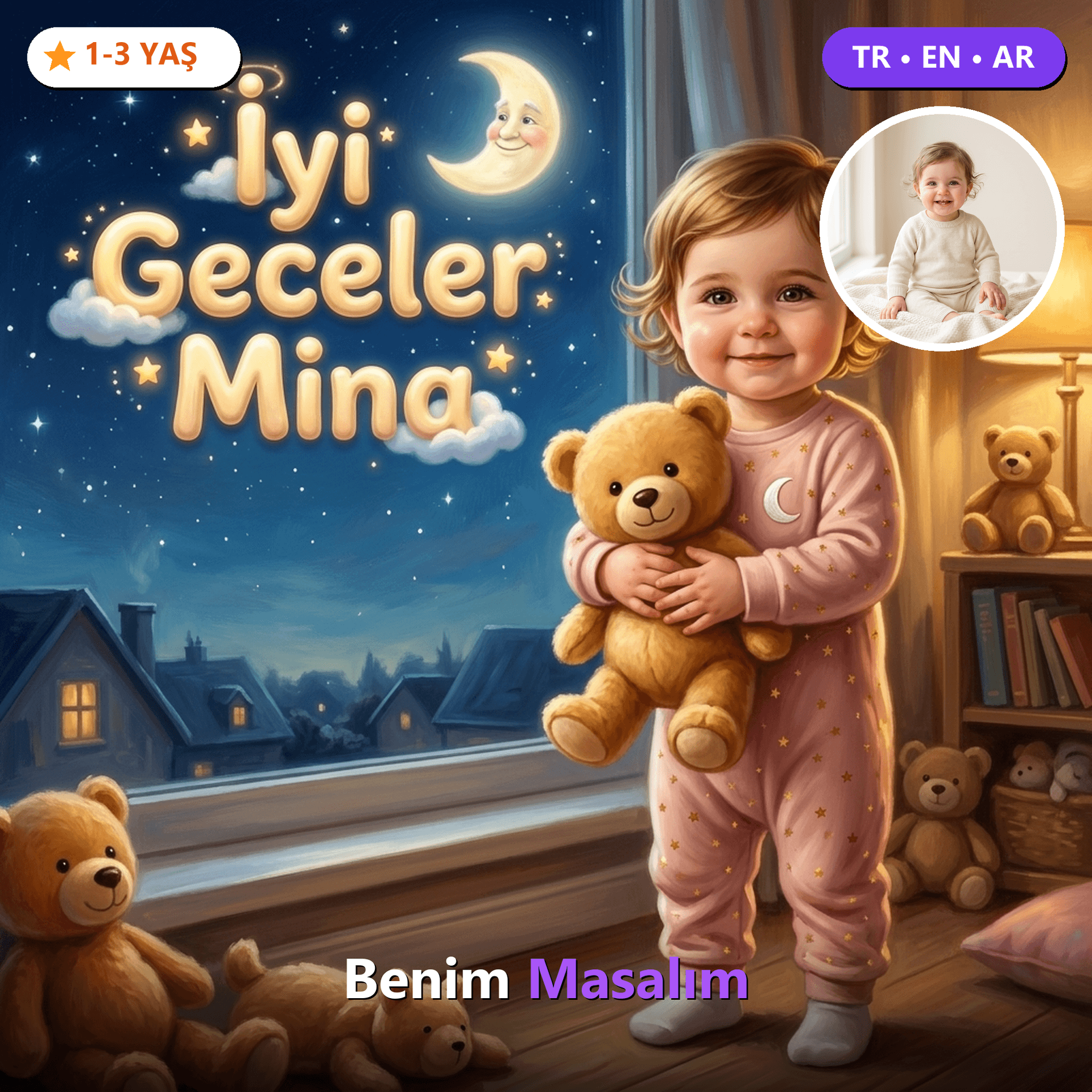 İyi Geceler Masalı - Kişiselleştirilmiş Çocuk Kitabı | Benim Masalım