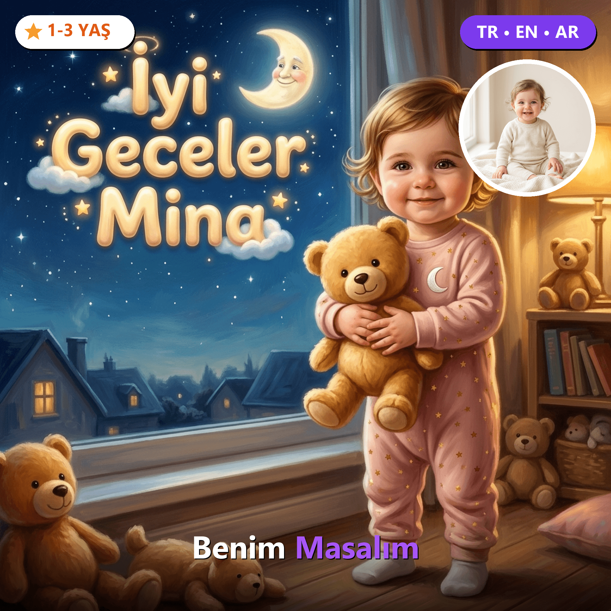 İyi Geceler Masalı - Kişiselleştirilmiş Çocuk Kitabı | Benim Masalım