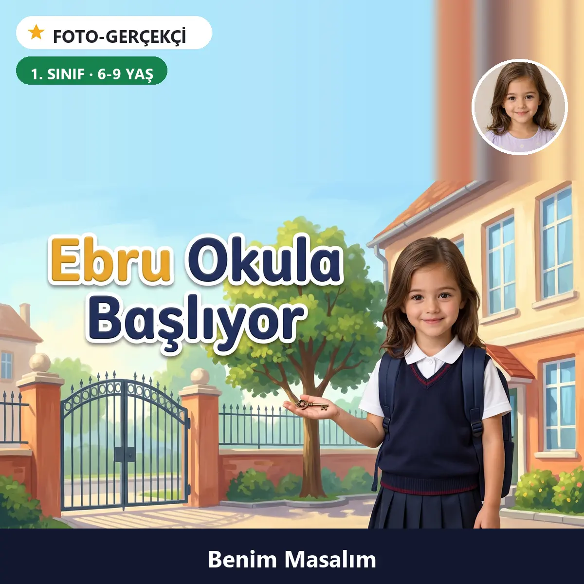 Okula Başlıyor - Kişiselleştirilmiş Çocuk Kitabı | Benim Masalım