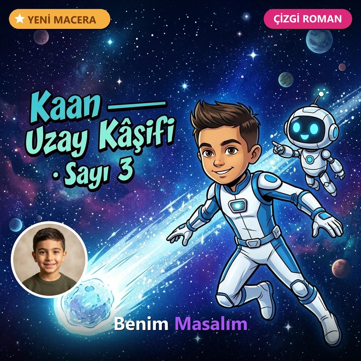 Uzay Kâşifi — Sayı 3 (Çizgi Roman) - Kişiselleştirilmiş Çocuk Kitabı | Benim Masalım