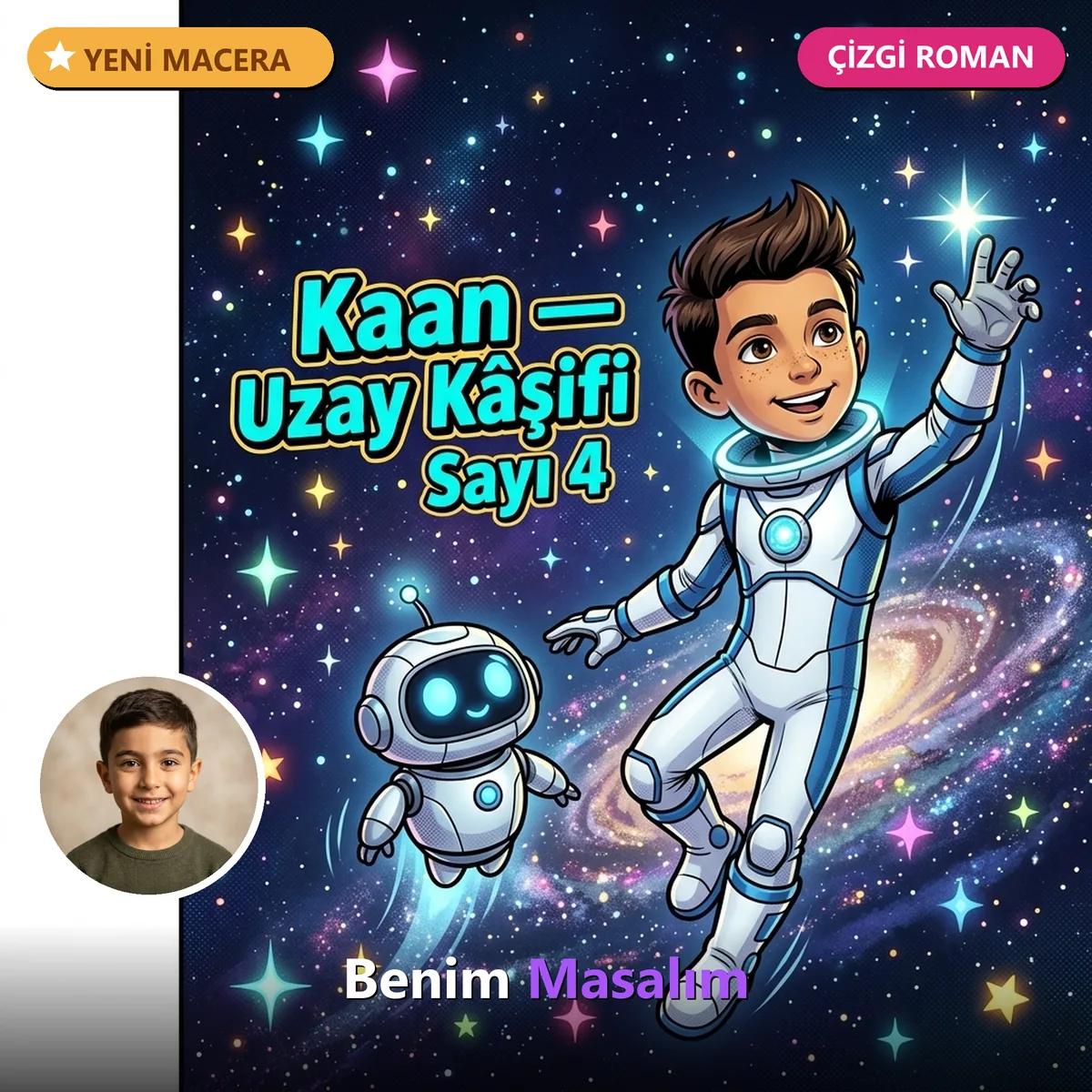 Uzay Kâşifi — Sayı 4 (Çizgi Roman) - Kişiselleştirilmiş Çocuk Kitabı | Benim Masalım