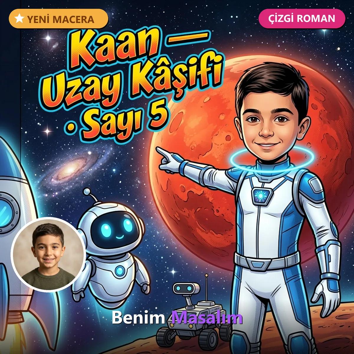 Uzay Kâşifi — Sayı 5 (Çizgi Roman) - Kişiselleştirilmiş Çocuk Kitabı | Benim Masalım