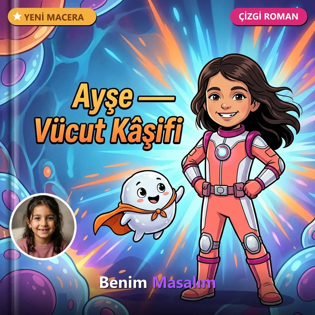 Vücut Kâşifi (Çizgi Roman) - Kişiselleştirilmiş Çocuk Kitabı | Benim Masalım