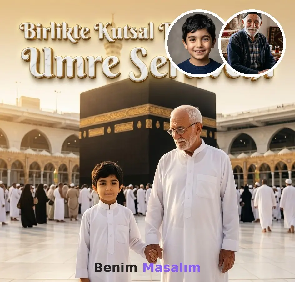 Birlikte Kutsal Topraklarda: Umre Serüveni - Kişiselleştirilmiş Çocuk Kitabı | Benim Masalım