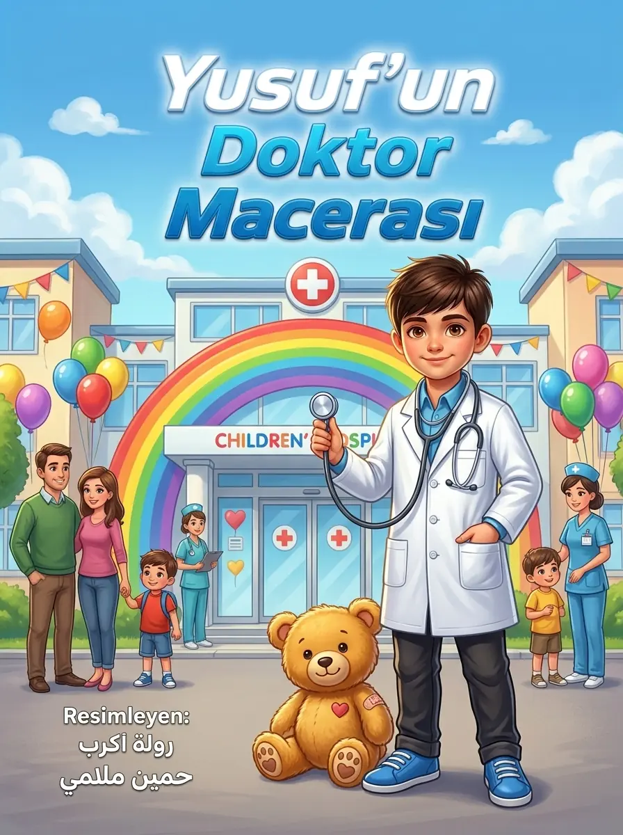 Yusuf adına kişiselleştirilmiş doktor macerası çocuk kitabı - hayal gücünü geliştiren meslek temalı hikaye